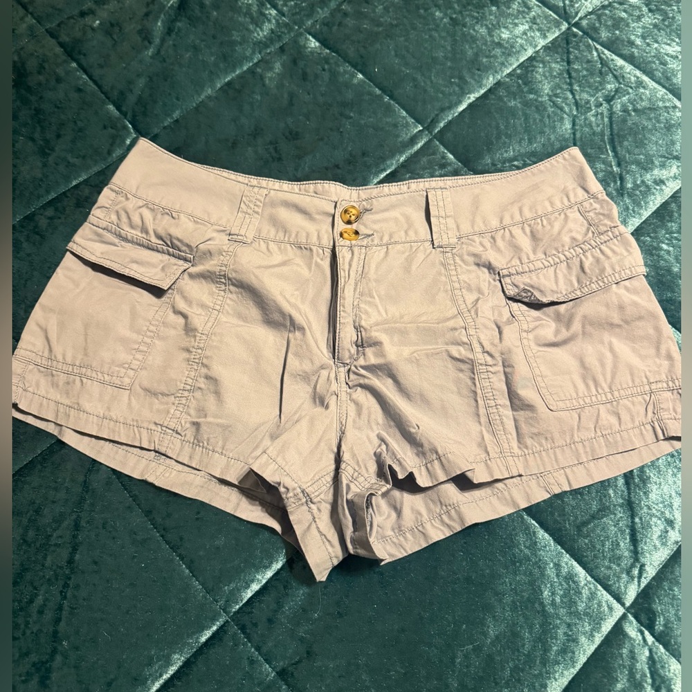 Women's Light Blue Utility Cargo Shorts